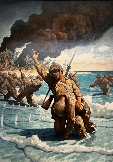 N.C. Wyeth,  untitled, Marines landing on a South Pacific beach, 1944