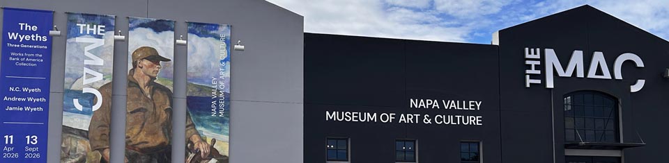 Exterior view of the Napa Valley Museum of Art and Culture, St Helena